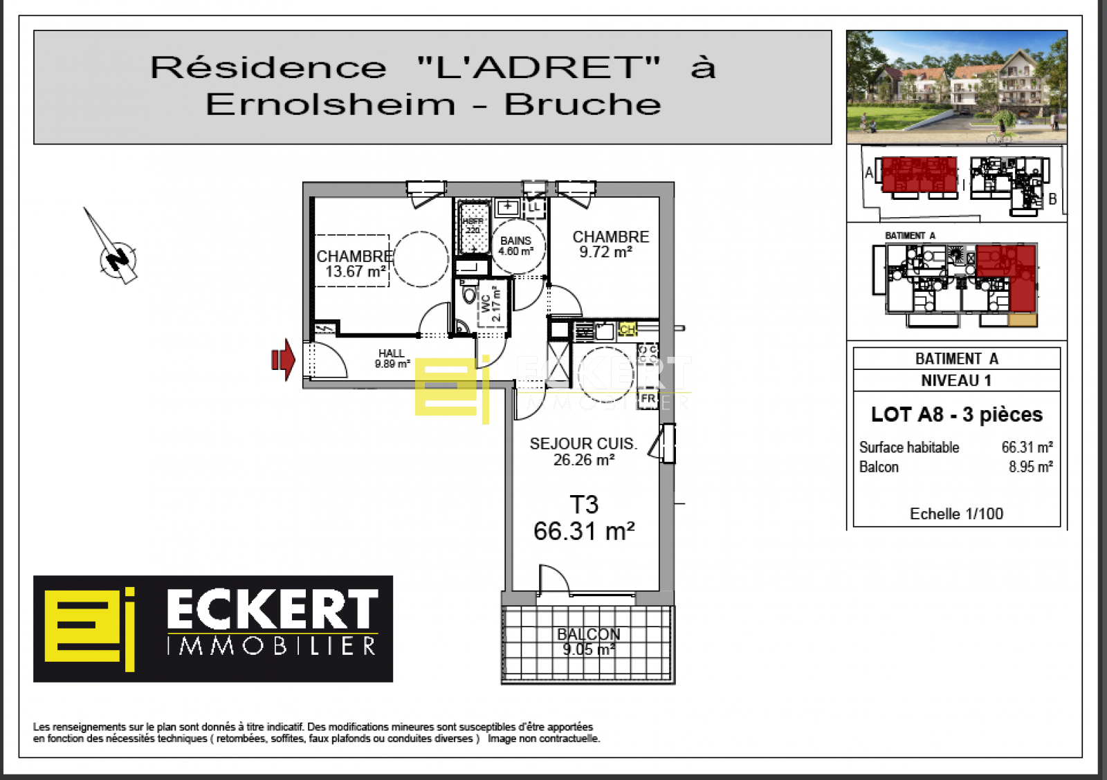 Image_, Appartement, Ernolsheim-Bruche, ref :a08adret