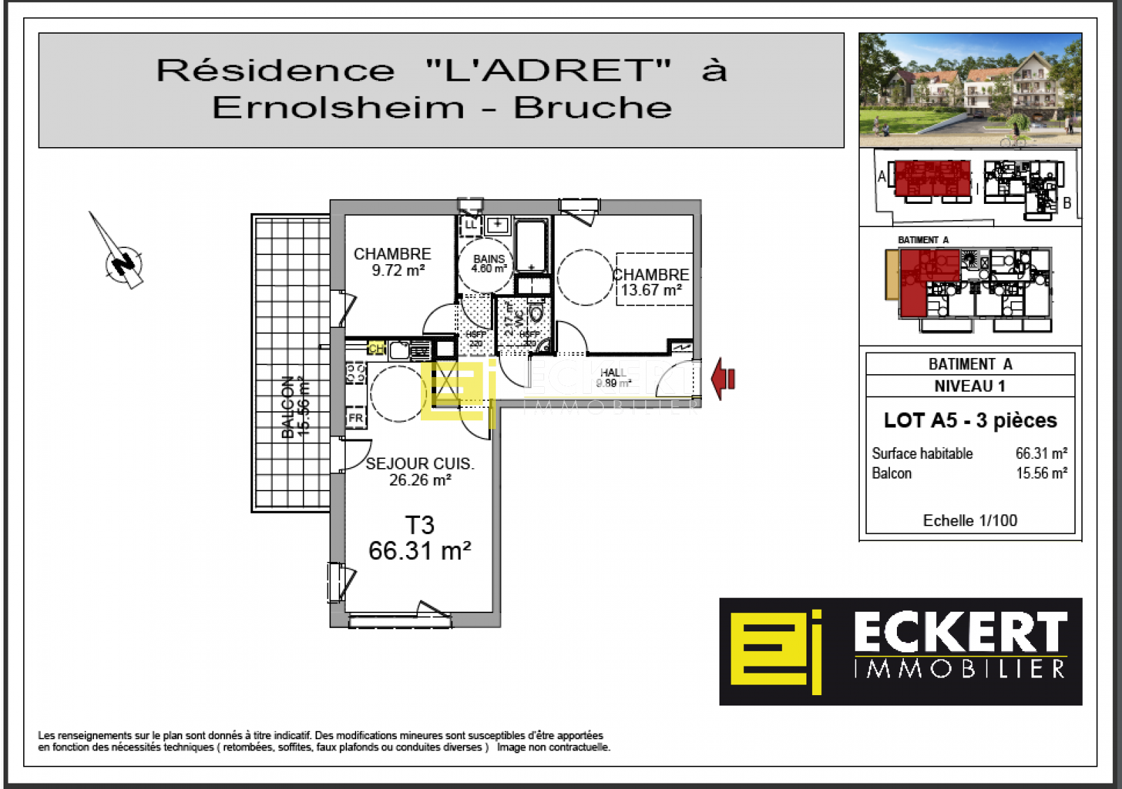 Image_, Appartement, Ernolsheim-Bruche, ref :a05adret